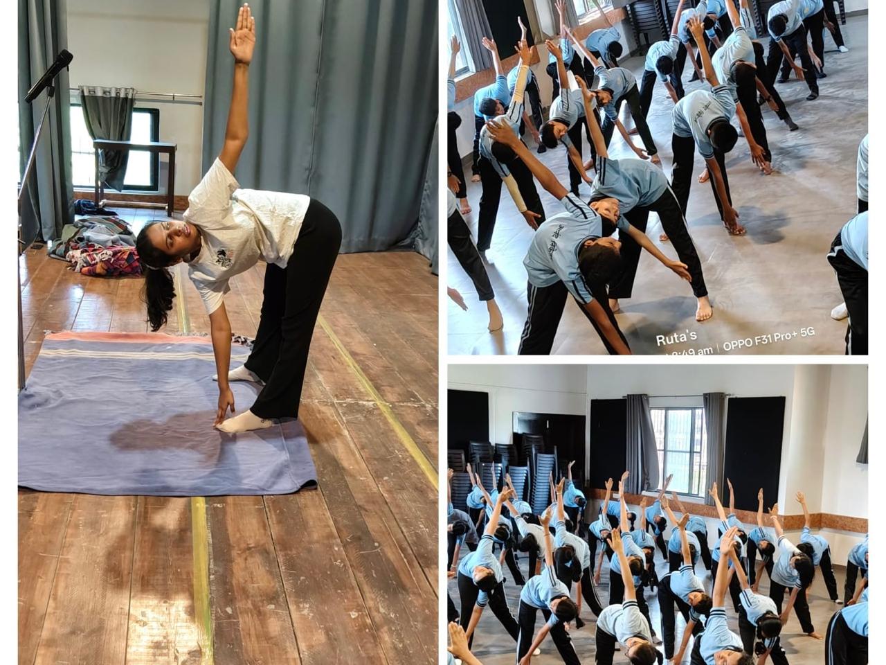 Yoga session at Anand Niketan School